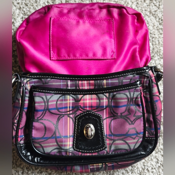 Coach Poppy Tartan Penny Flap Shoulder Bag - Picture 5 of 10